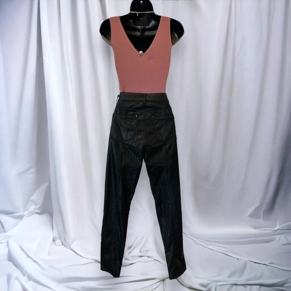 White House black market coated black moto skinny jean size 6 - Picture 6 of 10